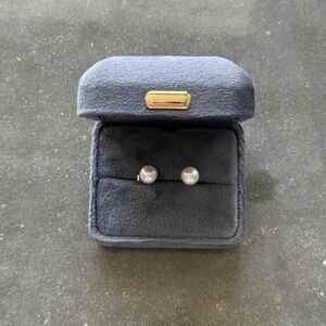 Real Pearl Stud Earrings